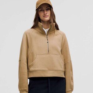 NWT Lululemon Scuba Oversized Funnel-Neck Half Zip - Filbert Tan (M/L)